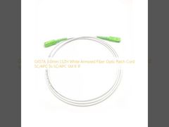 Corde de correction optique blindée blanche SC/APC de fibre de G657A 3.0mm LSZH au SM 9 1F de SC/APC