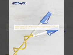 Corde de correction optique blindée de fibre de SM/MM/OM3 G657A2 FTTH recto d'intérieur LC-LC