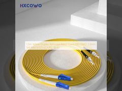 corde de correction blindée duplex jaune de 1.5m HXCOWO 2.0mm SM millimètre 9/125 LC/UPC au ST