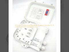 Boîte de distribution extérieure blanche de fibre optique de noyau du PC 8 de couloir de boîte à bornes des ports FTTH 8