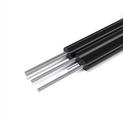 acheter HXCOWO FTTH Outdoor GJYXCH 1 2 4 Core G657A1 Steel Wire Or FRP Black Fiber Optic Drop Cable fabrication en ligne