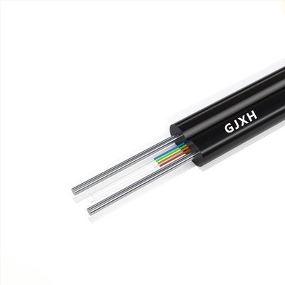 acheter G657A1 G657A2 Indoor Fiber Optic Cable With Steel Messenger 1/2/4/6/8/12Cores fabrication en ligne