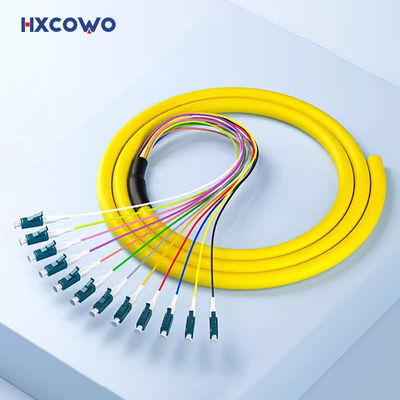 acheter SM G652D G657A 0.9mm Fiber Optic Pigtail 12 Color Fiber Cores LC UPC APC Patch Cord Pigtail fabrication en ligne