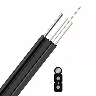 acheter 1F couleur personnalisée Figure 8 câble à fibre optique extérieur autoportant de type arc GJYXCH FTTH à chute plate fabrication en ligne