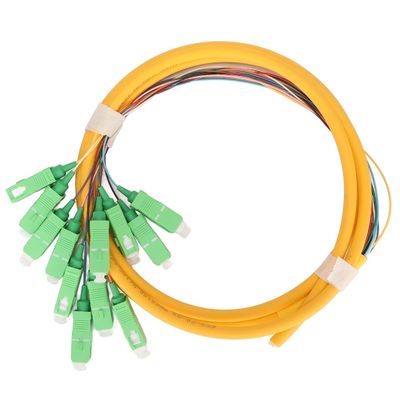 acheter Type de connecteur SC Pigtails en fibres HXCOWO 12 Couleur 0,9 mm SM OS2 G.657A1 Bleu LSZH PVC fabrication en ligne
