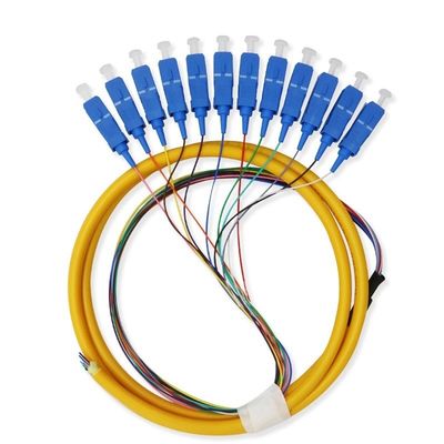 acheter Câble de tresse de fibre de Sc de mode unitaire de 12 noyaux pour le système de communication de réseaux flexible fabrication en ligne