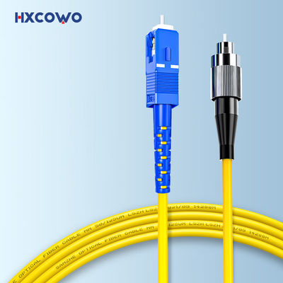 acheter HXCOWO Indoor Outdoor 1 2 4 Core G657A1 FTTH Armored Fiber Optic Cable Patch With SC FC Connector fabrication en ligne