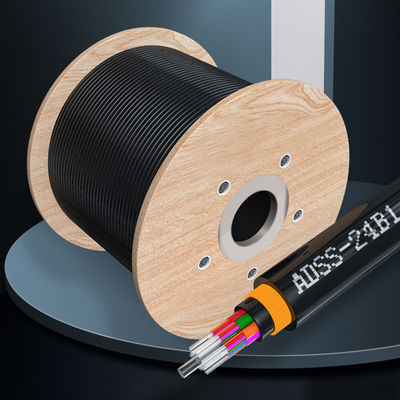 acheter Double veste G652D ADSS tout électrique autoportant noir ADSS fibre optique fabrication en ligne