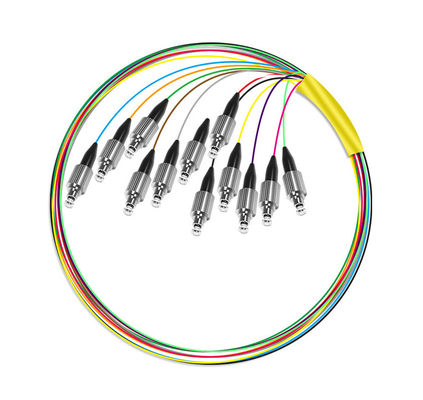 acheter vitesse HXCOWO 12 Core G652D LSZH FC Fanout Bunchy Breakout Pigtail à fibre optique pour le réseau 4g fabrication en ligne