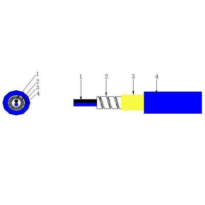 acheter Duplex LSZH Indoor Outdoor Armored Fiber 2 Core 3.0mm Steel Armored Fiber Optic Cable fabrication en ligne