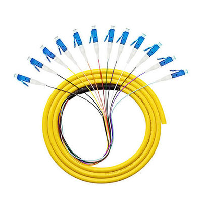 acheter 12 cœurs LC FTTH 0,9 mm OM2 OM3 Pigtail à fibre optique pour une transmission fluide du signal fabrication en ligne
