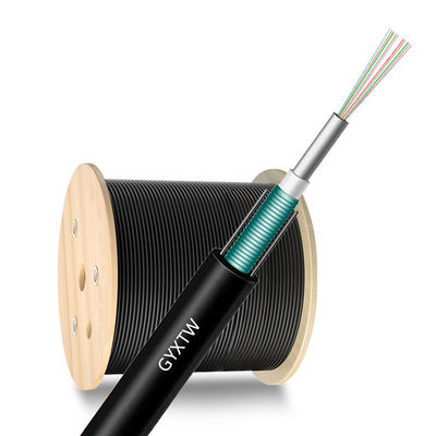 acheter 12 Cores GYXTW Aerial Outdoor Steel Wire FTTH Armoured Fiber Optic Cable for Superior fabrication en ligne