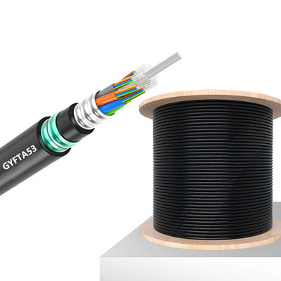 acheter Longueur blindée extérieure non métallique de coutume du câble optique GYFTA53 de fibre fabrication en ligne