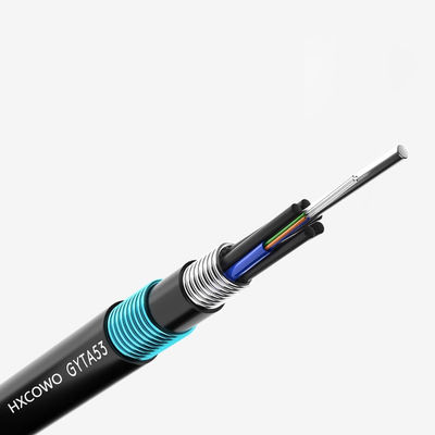 acheter Câble à fibre optique blindé souterrain HXCOWO GYTA53 48 Core G652D PE avec gaine LSOH fabrication en ligne