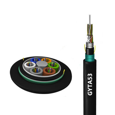 acheter HXCOWO 24 48 Core G652D GYTA53 Outdoor Armored Fiber Optic Cable SM Steel Tape fabrication en ligne