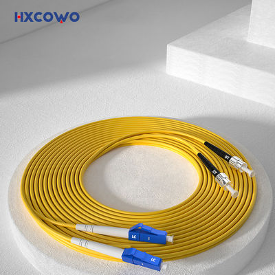 acheter 1.5m Yellow Duplex Armored Patch Cord HXCOWO 2.0mm SM MM 9/125 LC/UPC To ST fabrication en ligne