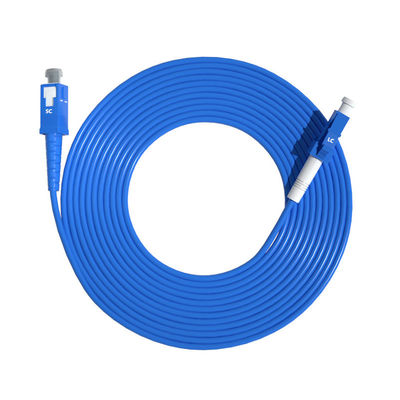 acheter HXCOWO Waterproof Single Mode Simplex 9/125 3.0mm SC-LC Armored Fiber Optic Cable Patch fabrication en ligne