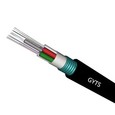 acheter HXCOWO Cable aérien en fibre optique blindé en acier 6 12 24 48 96 144 GYTS de base fabrication en ligne