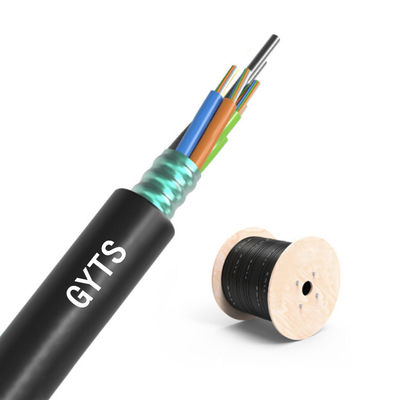 acheter Outdoor Duct and Conduit Customized 2-288 Cores SM MM Armoured GYTS Fiber Optic Cable fabrication en ligne