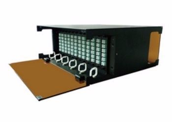 acheter MTP MPO Chassis 4U Fiber Patch Panel MPO Fiber Cassette Black fabrication en ligne