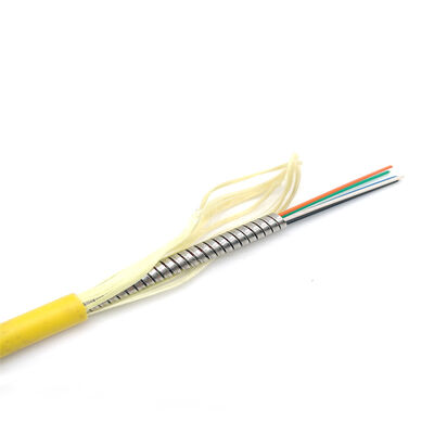 acheter Cable blindé en fibre optique en acier inoxydable avec fibre G657A2 anti-rongeurs et anti-flexion pour une utilisation intérieure en extérieur fabrication en ligne