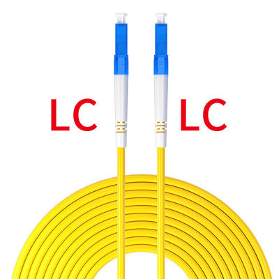 Le câble à fibre optique LC UPC/LC UPC 2,0 mm PVC OFNR 9/125 câble à fibre optique à mode unique