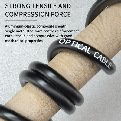 Câble fibre optique blindé extérieur de longueur personnalisée, ouverture numérique 0200±0015NA, offre une protection contre les dangers environnementaux